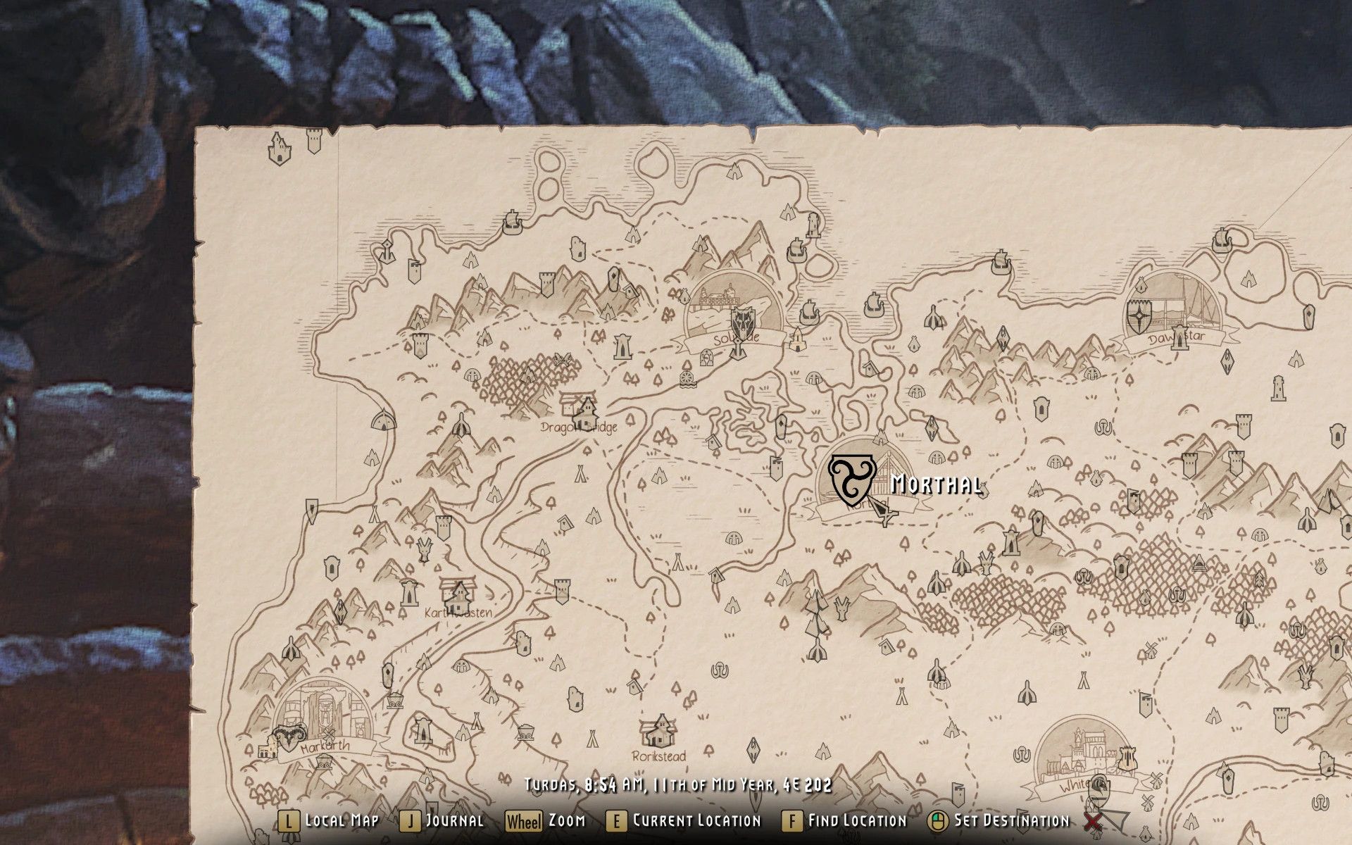 Skyrim and Solstheim Paper Maps by Mirhayasu for FWMF mod for The Elder Scrolls V: Skyrim Special Edition