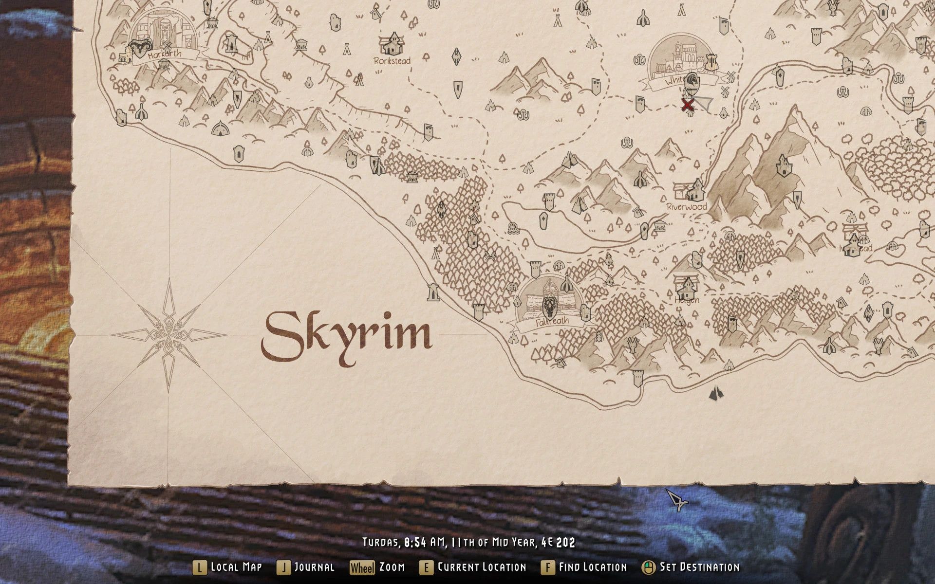 Skyrim and Solstheim Paper Maps by Mirhayasu for FWMF mod for The Elder Scrolls V: Skyrim Special Edition