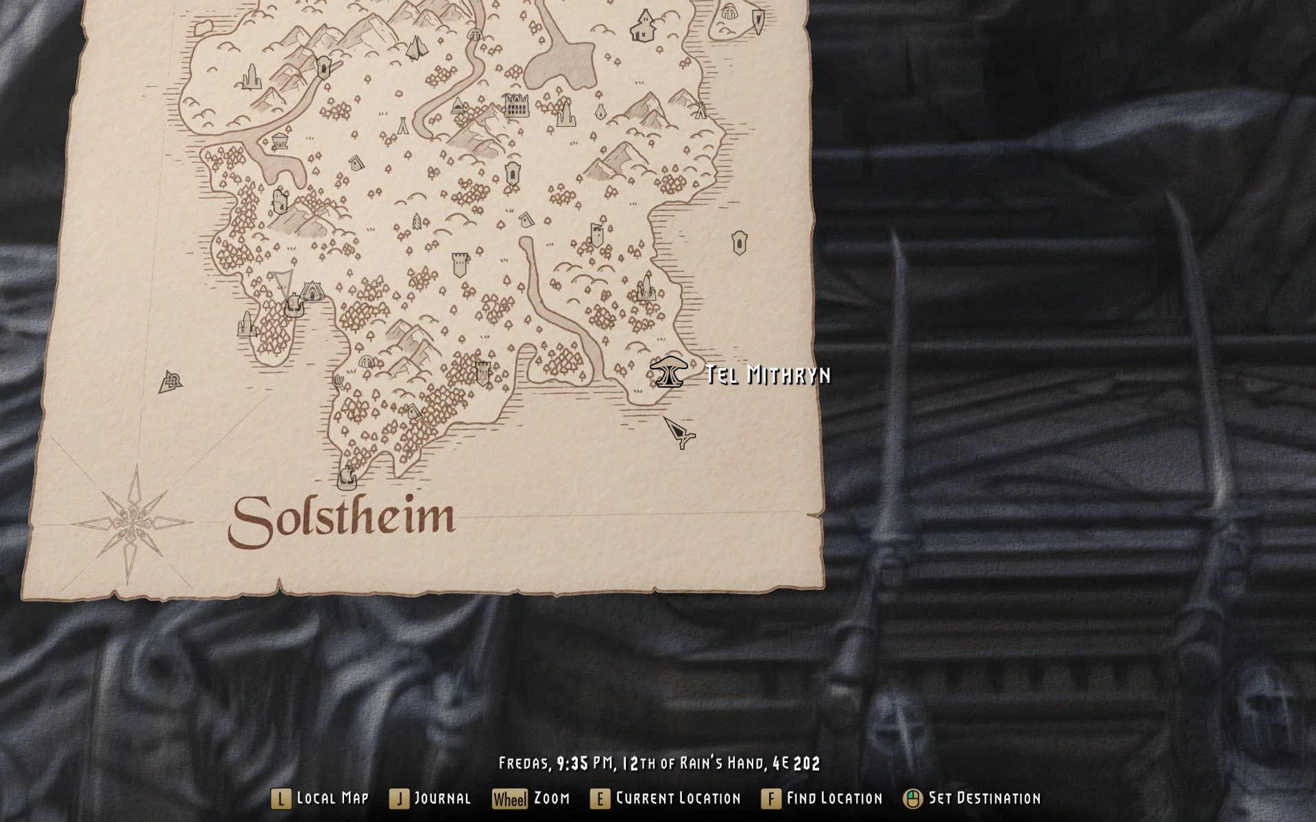 Skyrim and Solstheim Paper Maps by Mirhayasu for FWMF mod for The Elder Scrolls V: Skyrim Special Edition