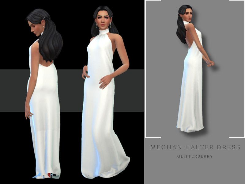 Meghan Halter Dress mod for The Sims 4 
