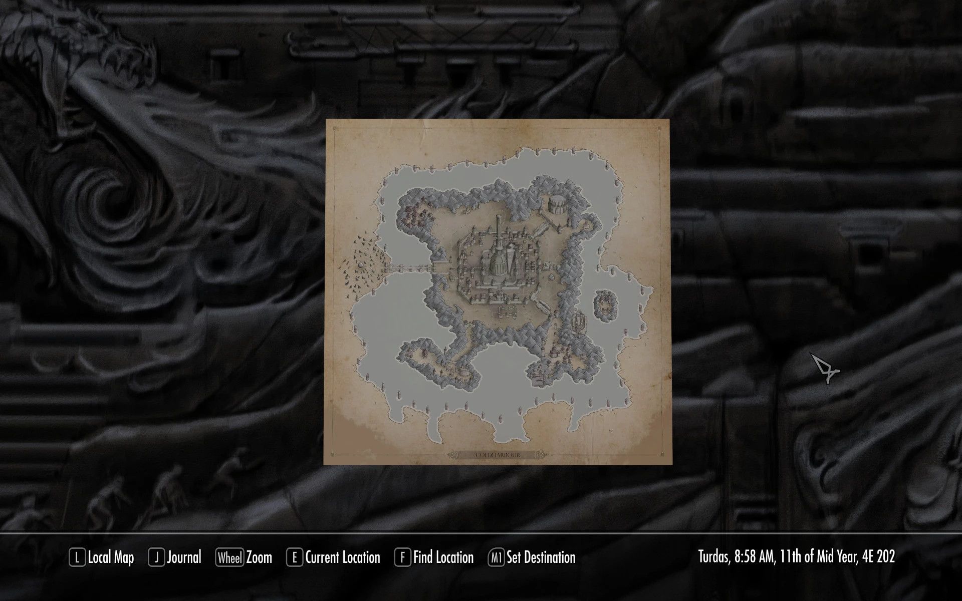 Vigilant Paper Map for FWMF by Limon mod for The Elder Scrolls V: Skyrim Special Edition