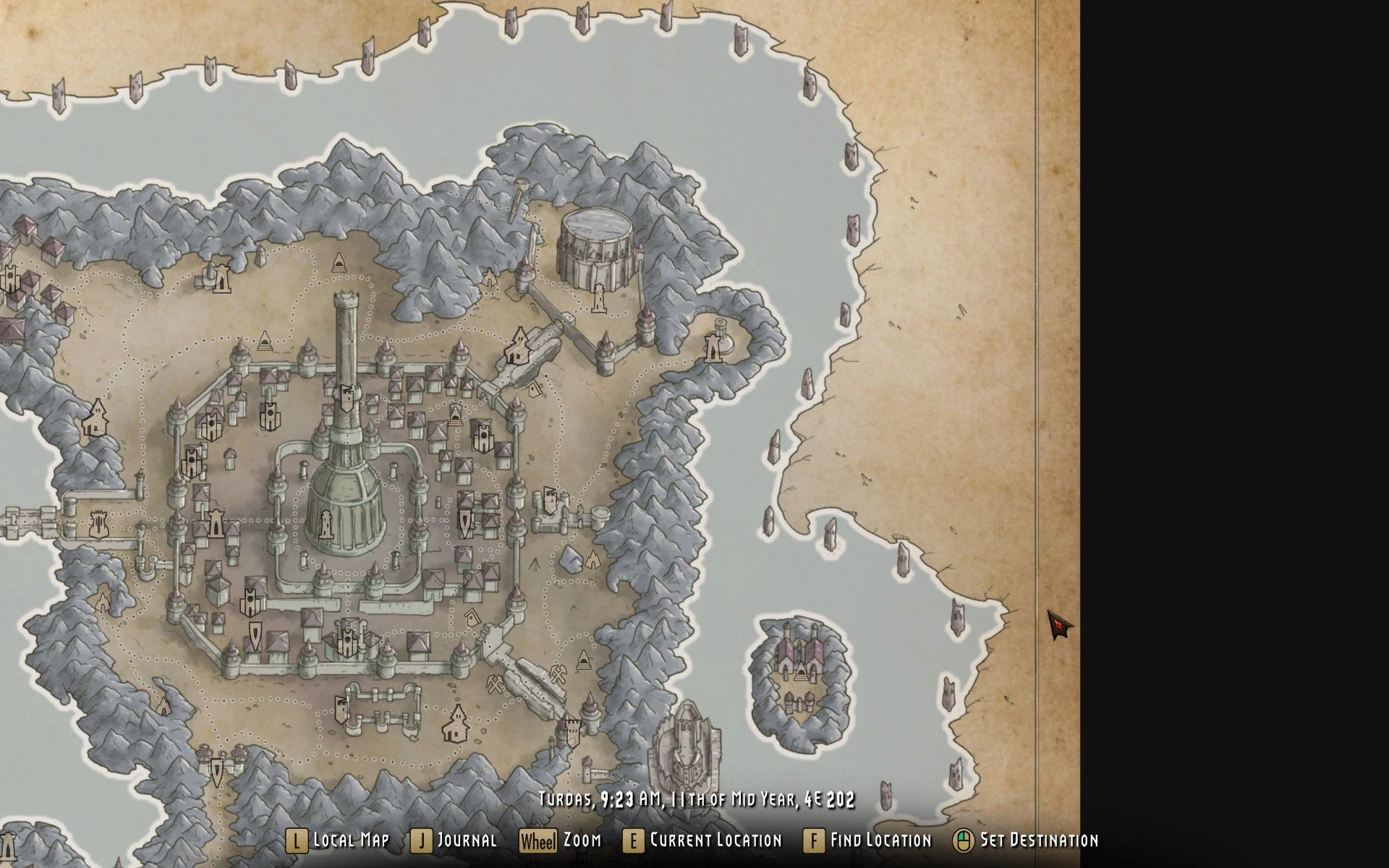 Vigilant Paper Map for FWMF by Limon mod for The Elder Scrolls V: Skyrim Special Edition