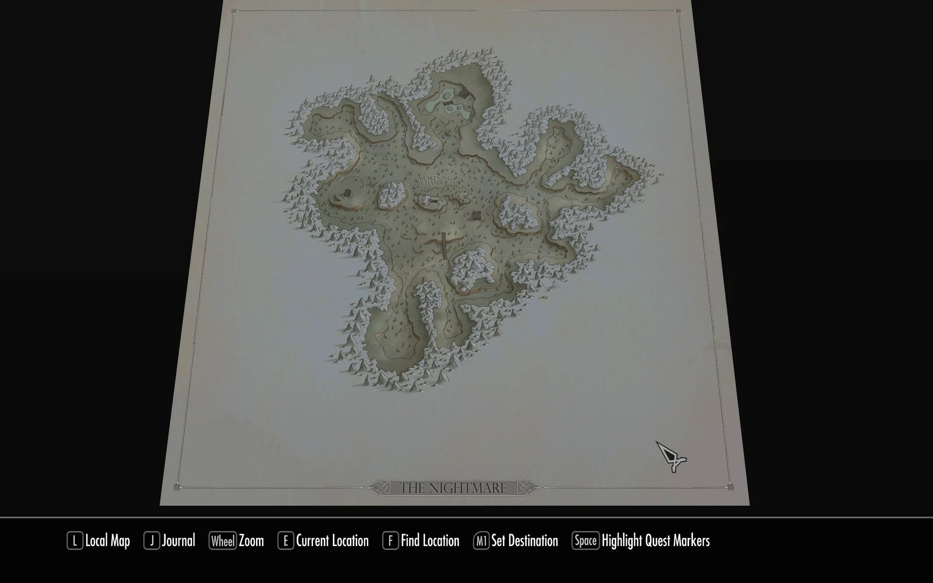 The Nightmare Paper Map for FWMF by Limon mod for The Elder Scrolls V: Skyrim Special Edition