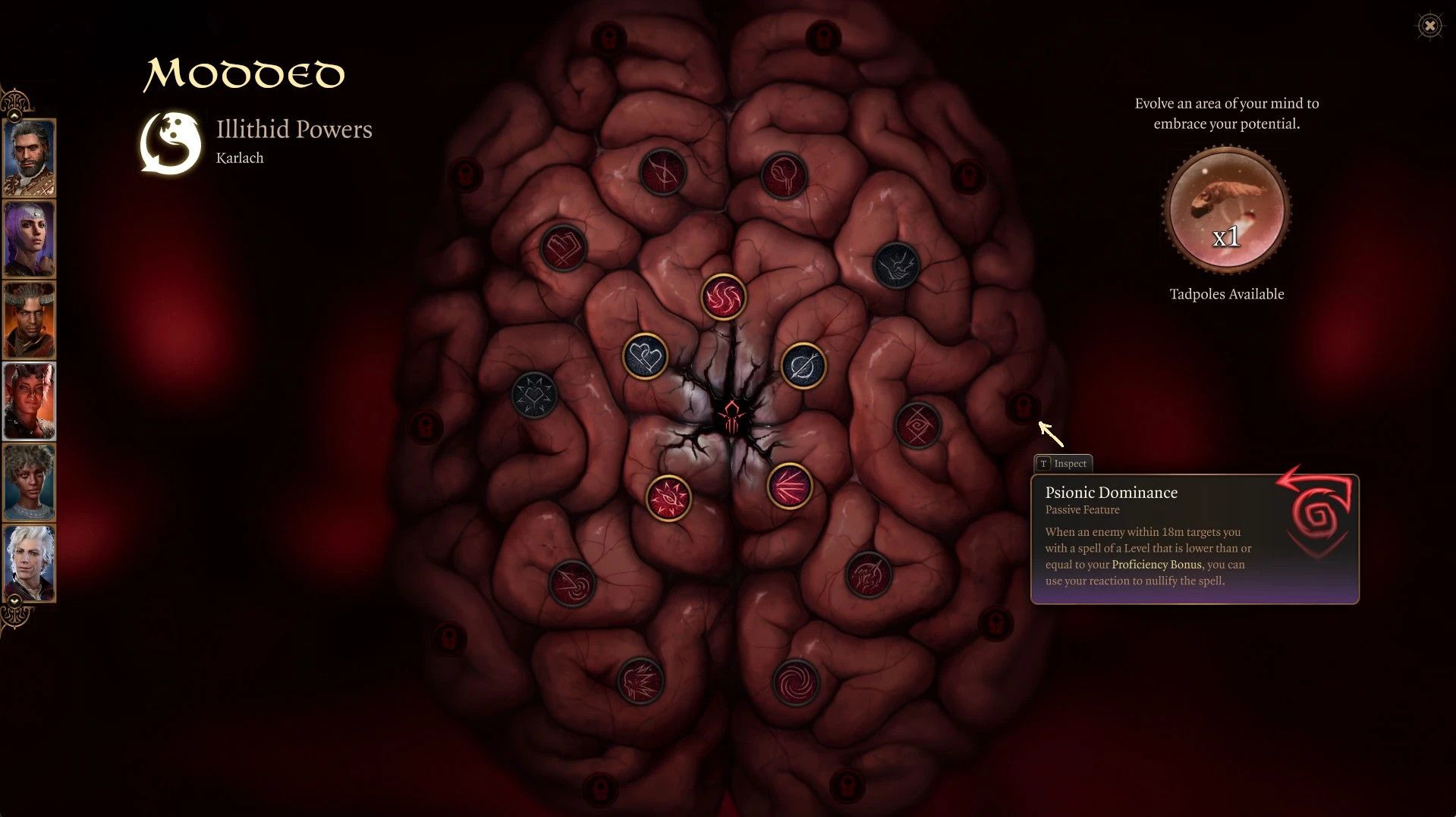 Better Various Widgets mod for Baldur's Gate 3