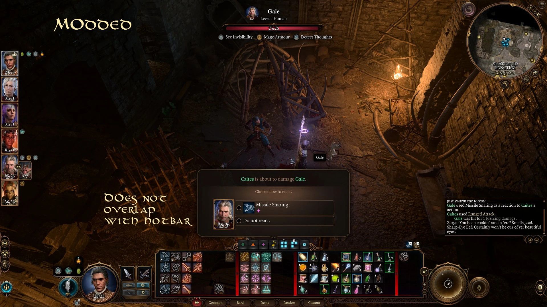 Better Various Widgets mod for Baldur's Gate 3