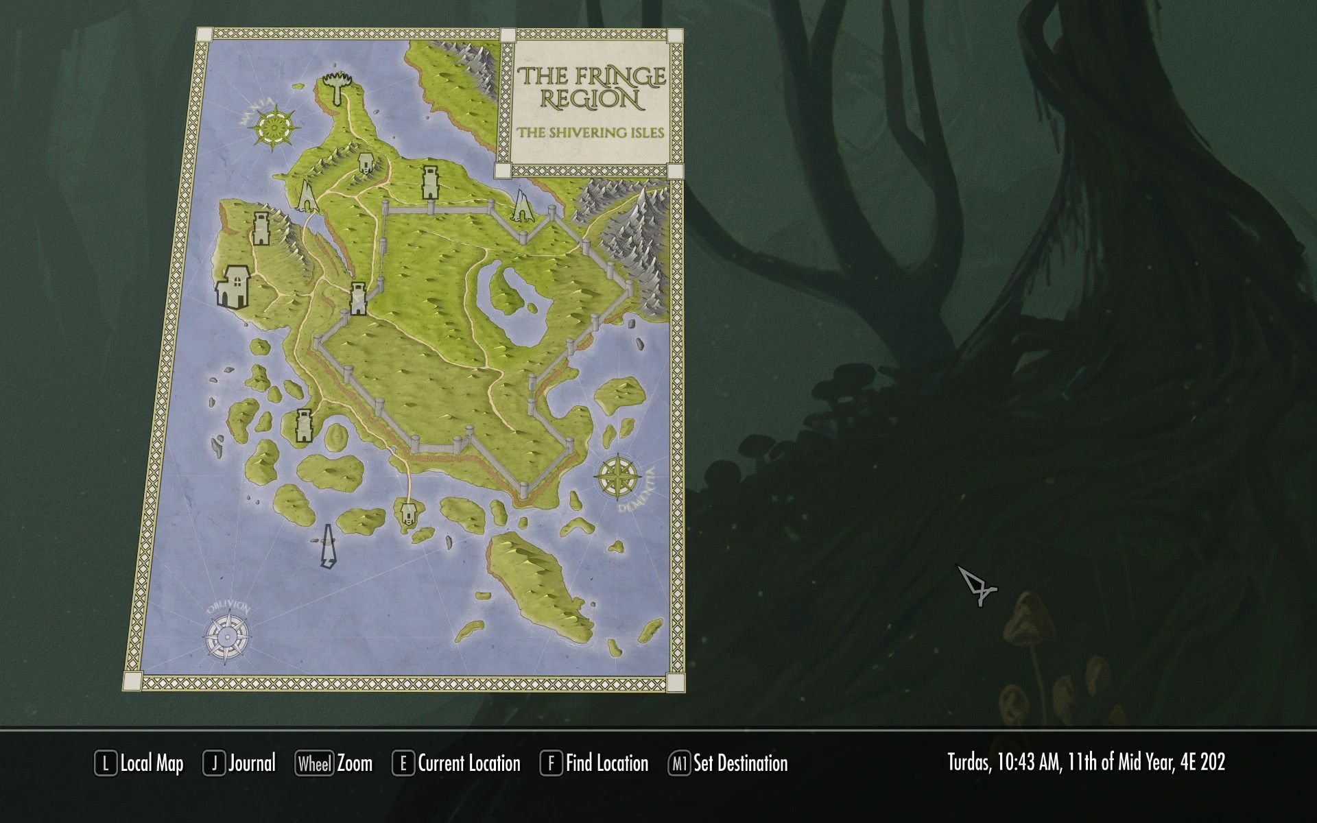 Extended Cut - Saints and Seducers Paper Map for FWMF mod for The Elder Scrolls V: Skyrim Special Edition