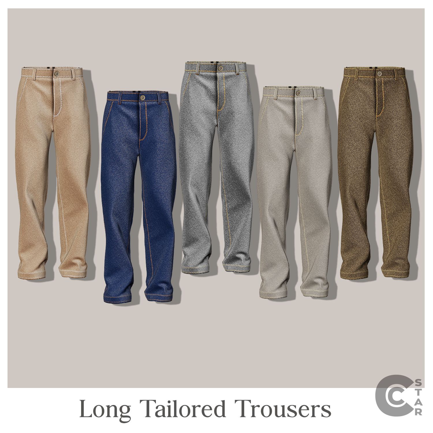 Male Long Tailored Trousers mod for The Sims 4 