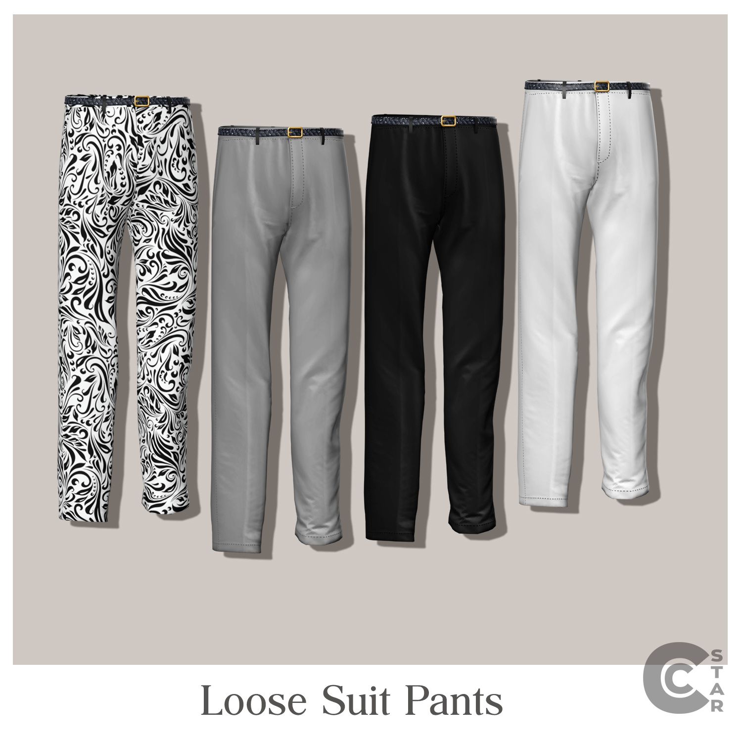 Male Loose Suit Pants mod for The Sims 4 