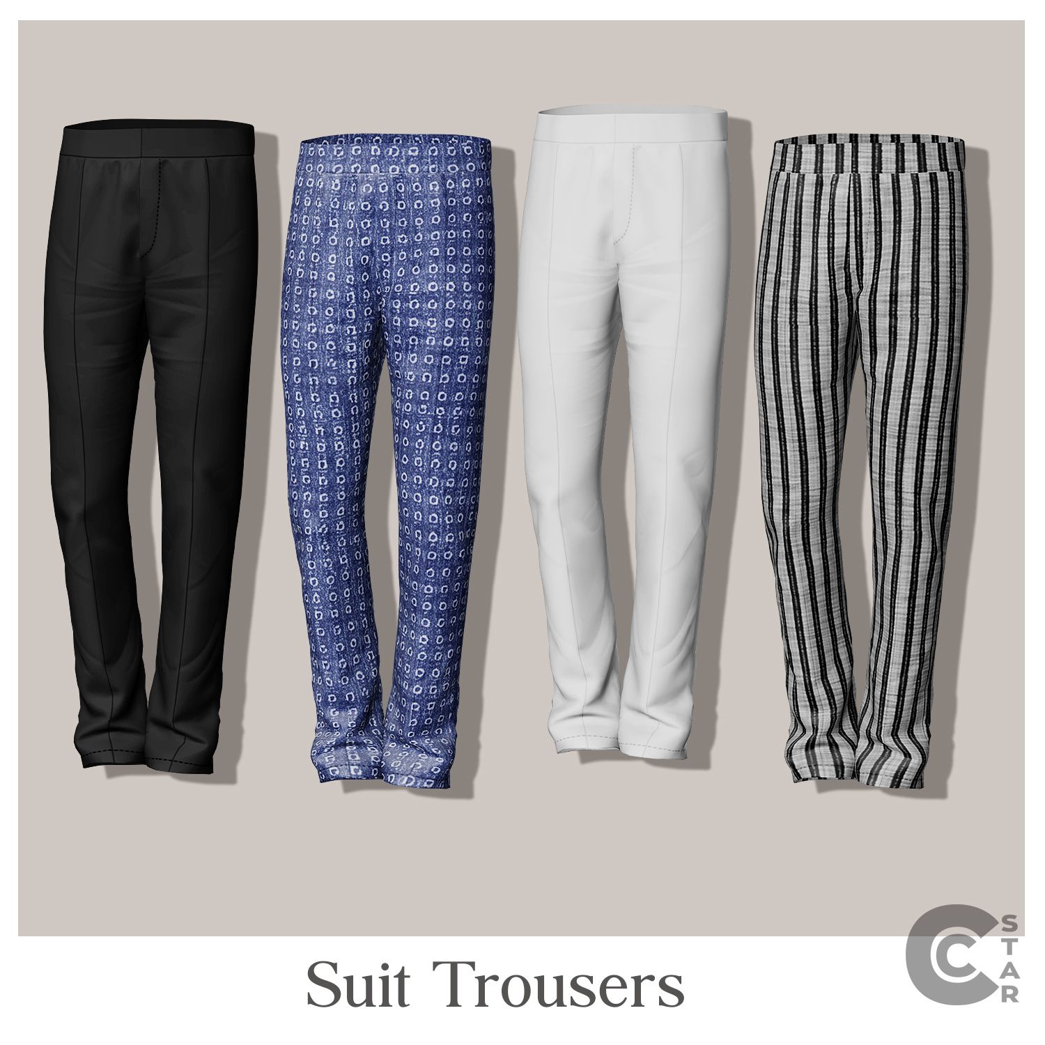 Male Suit Trousers mod for The Sims 4 