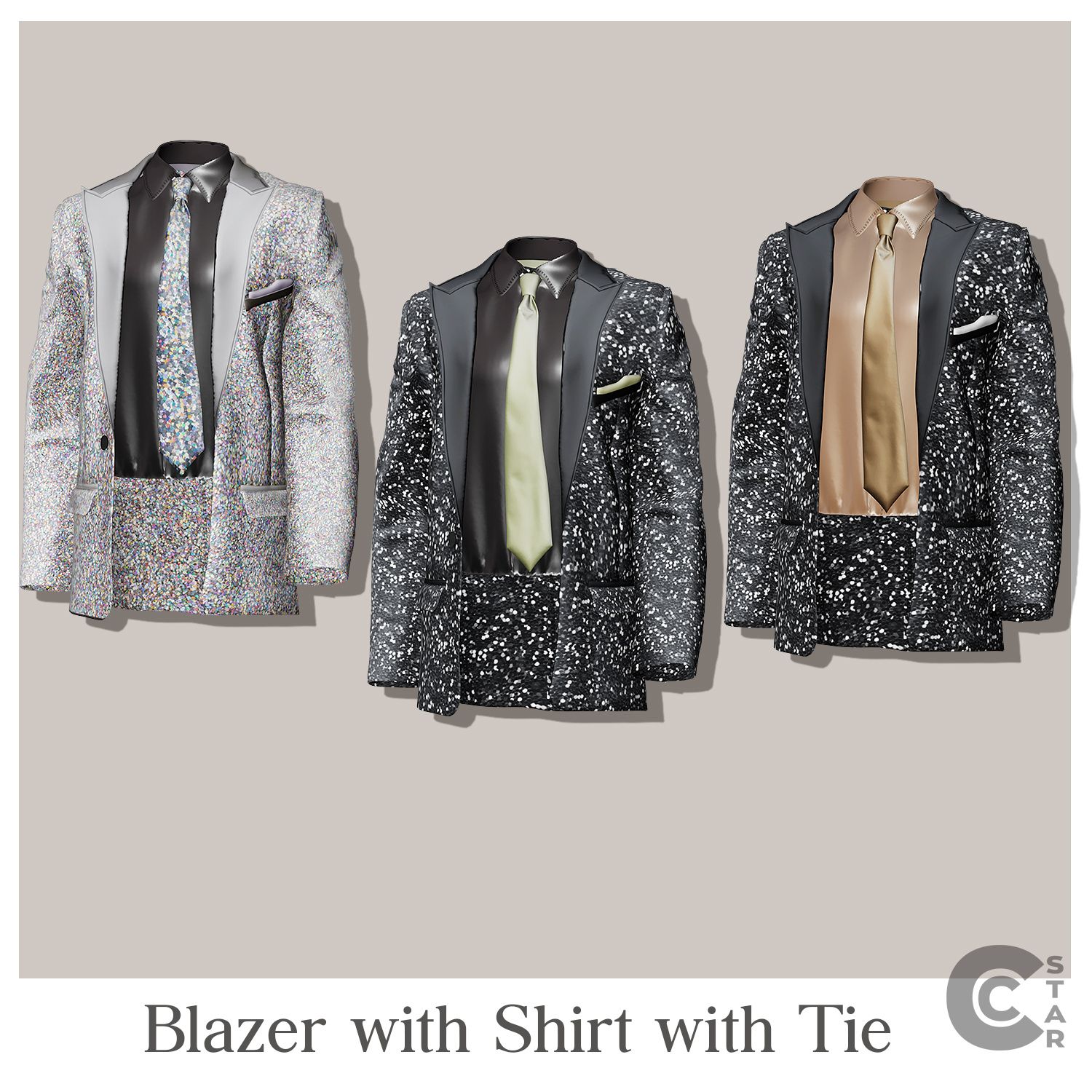 Male Blazer and Shirt with Tie mod for The Sims 4 
