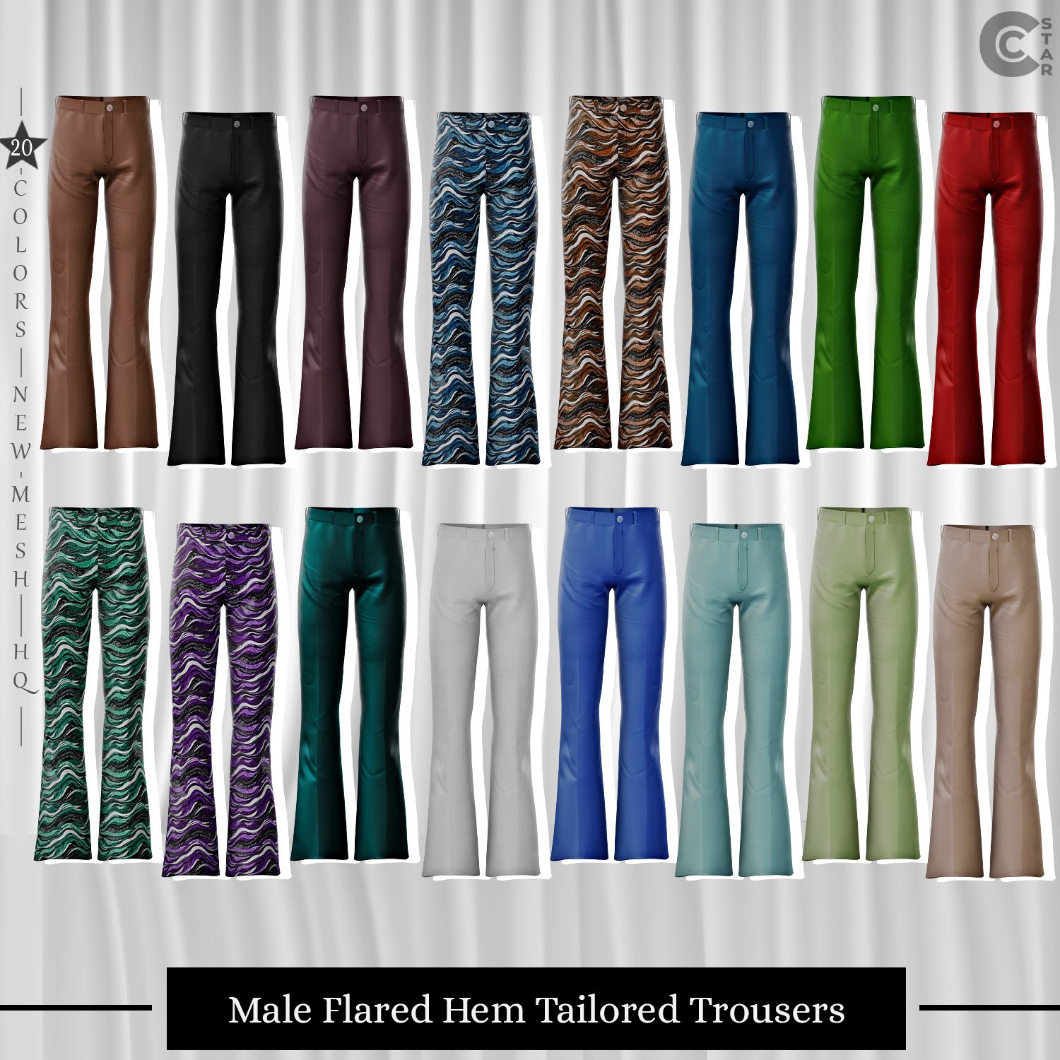 Male Flared Hem Tailored Trousers mod for The Sims 4 