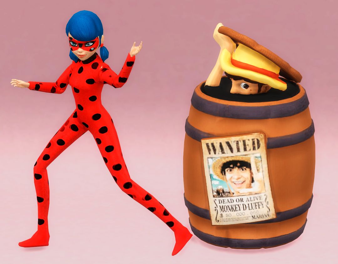 Ladybug -Monkey D. Luffy mod for The Sims 4 