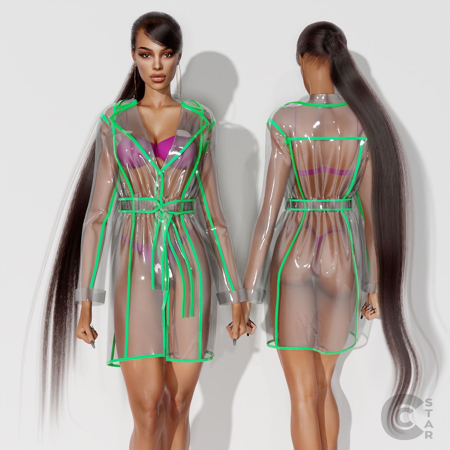 Transparent Raincoat mod for The Sims 4 