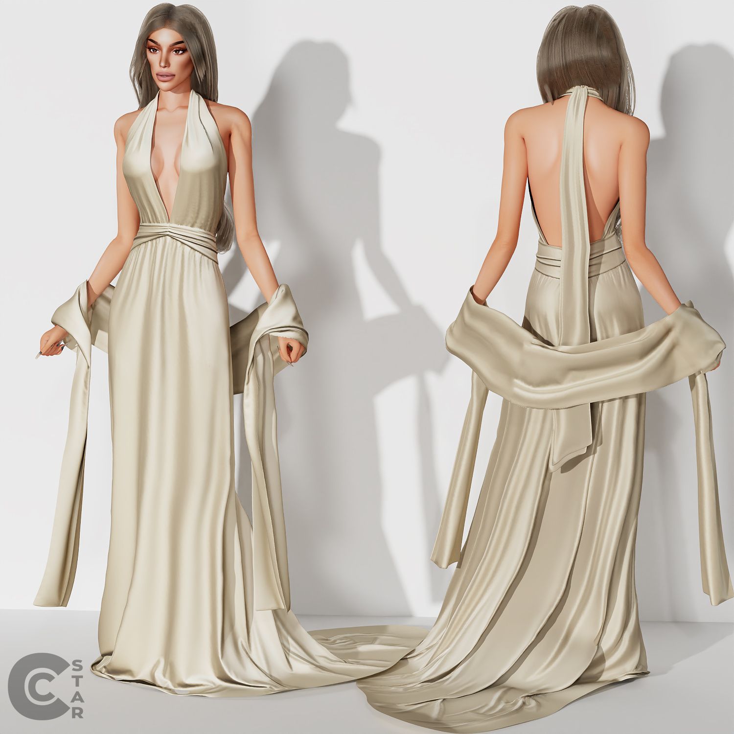 Halter Neck Gown mod for The Sims 4 