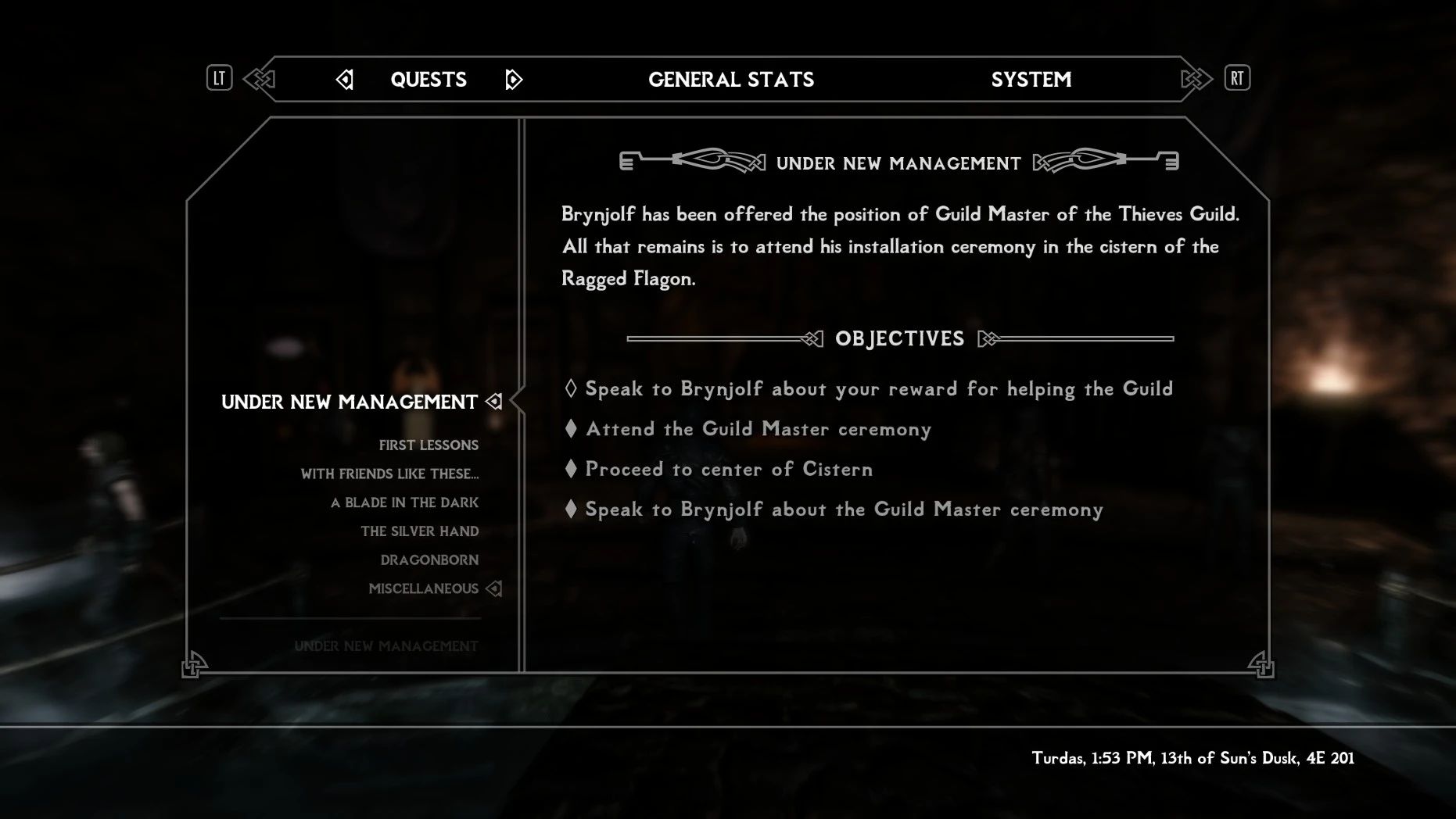 Edmond's A Change in Management - Seamless Transition of Guild Master to Brynjolf mod for The Elder Scrolls V: Skyrim Special Edition