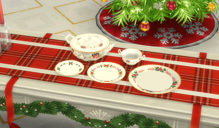 Christmas Tableware mod for The Sims 4 