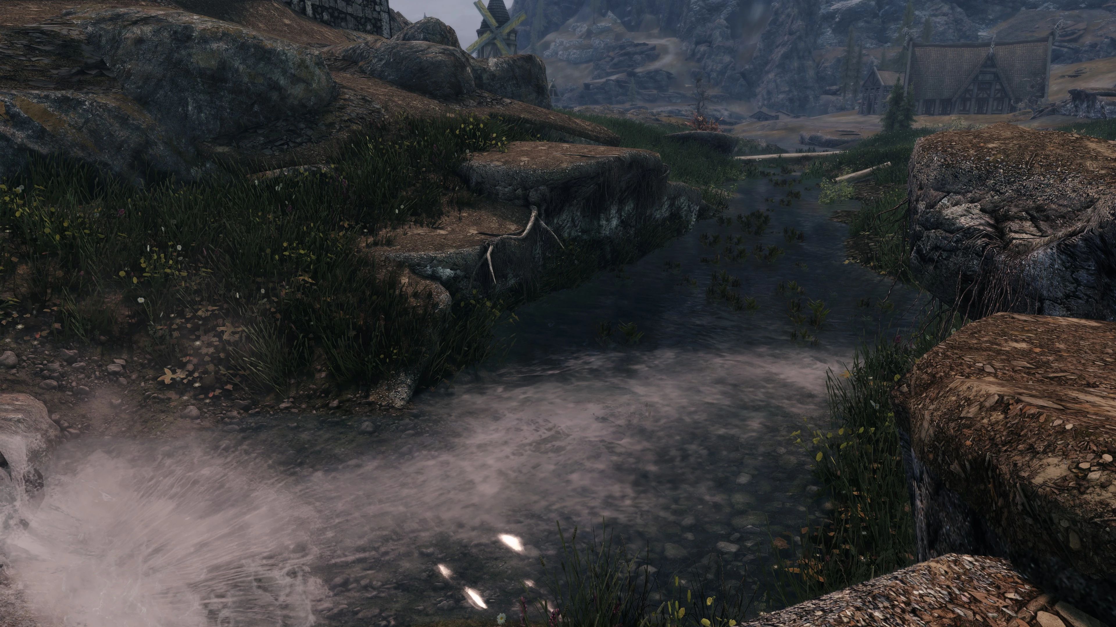 Edmond's Tamrielic Grass ESL - And Green Snow Grass Removal and River Fix mod for The Elder Scrolls V: Skyrim Special Edition