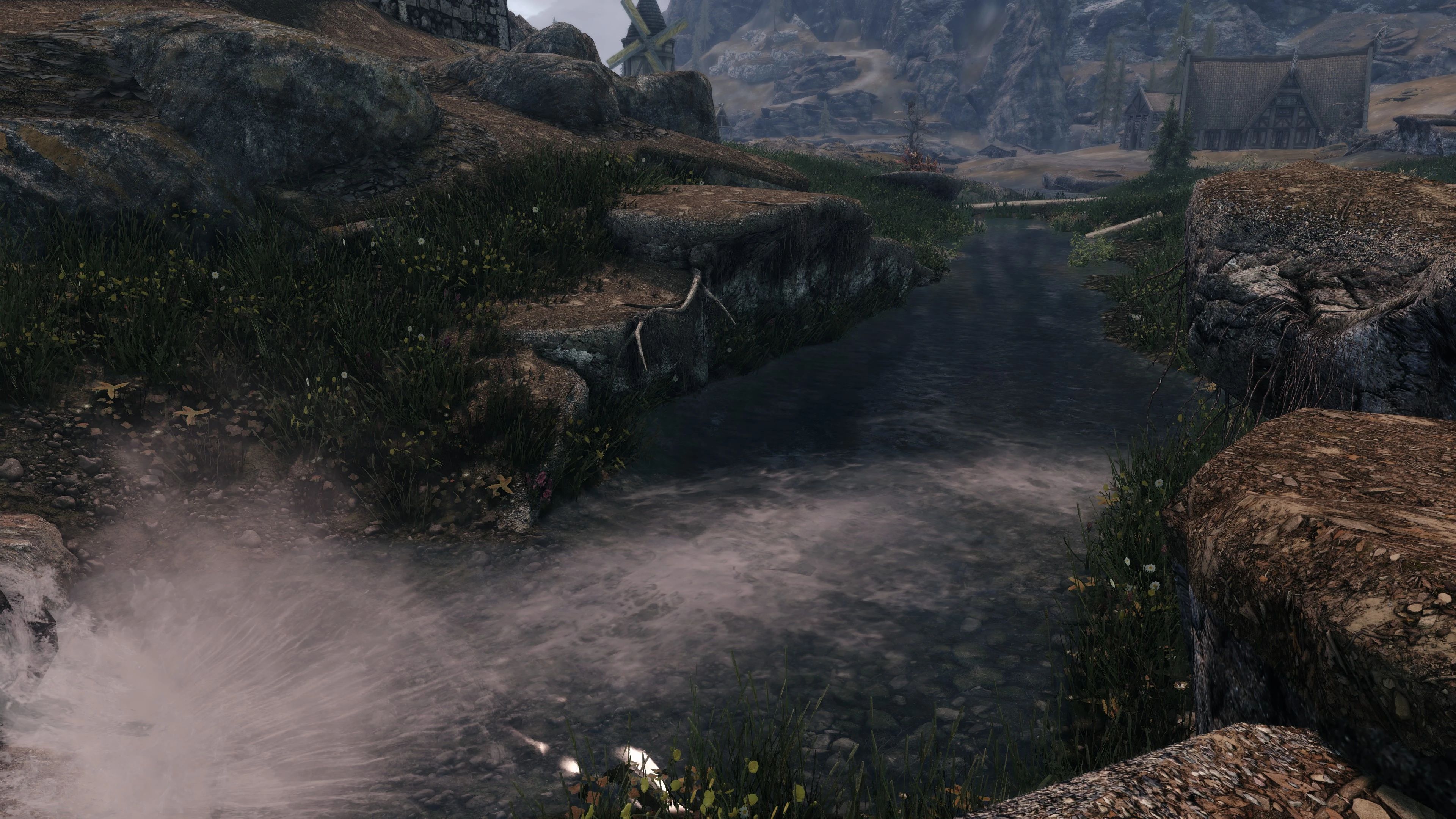Edmond's Tamrielic Grass ESL - And Green Snow Grass Removal and River Fix mod for The Elder Scrolls V: Skyrim Special Edition