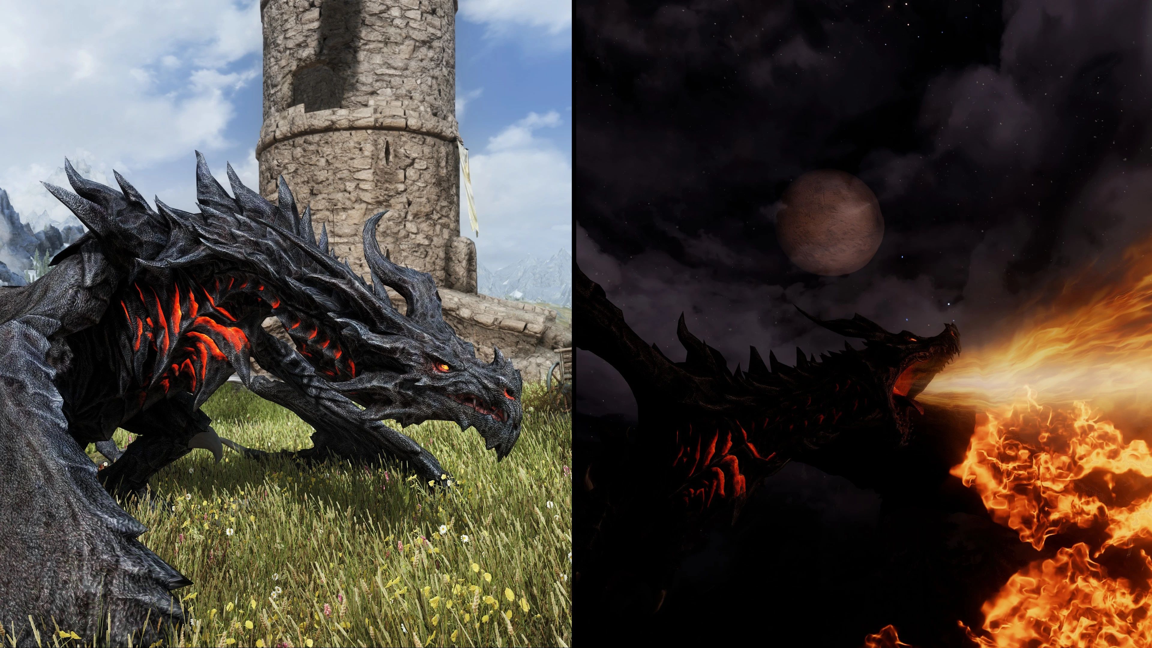 Edmond's ALDUIN THE WORLD-EATER (Ultra HD - 4k 8k and 16k Dragon Retexture) mod for The Elder Scrolls V: Skyrim Special Edition