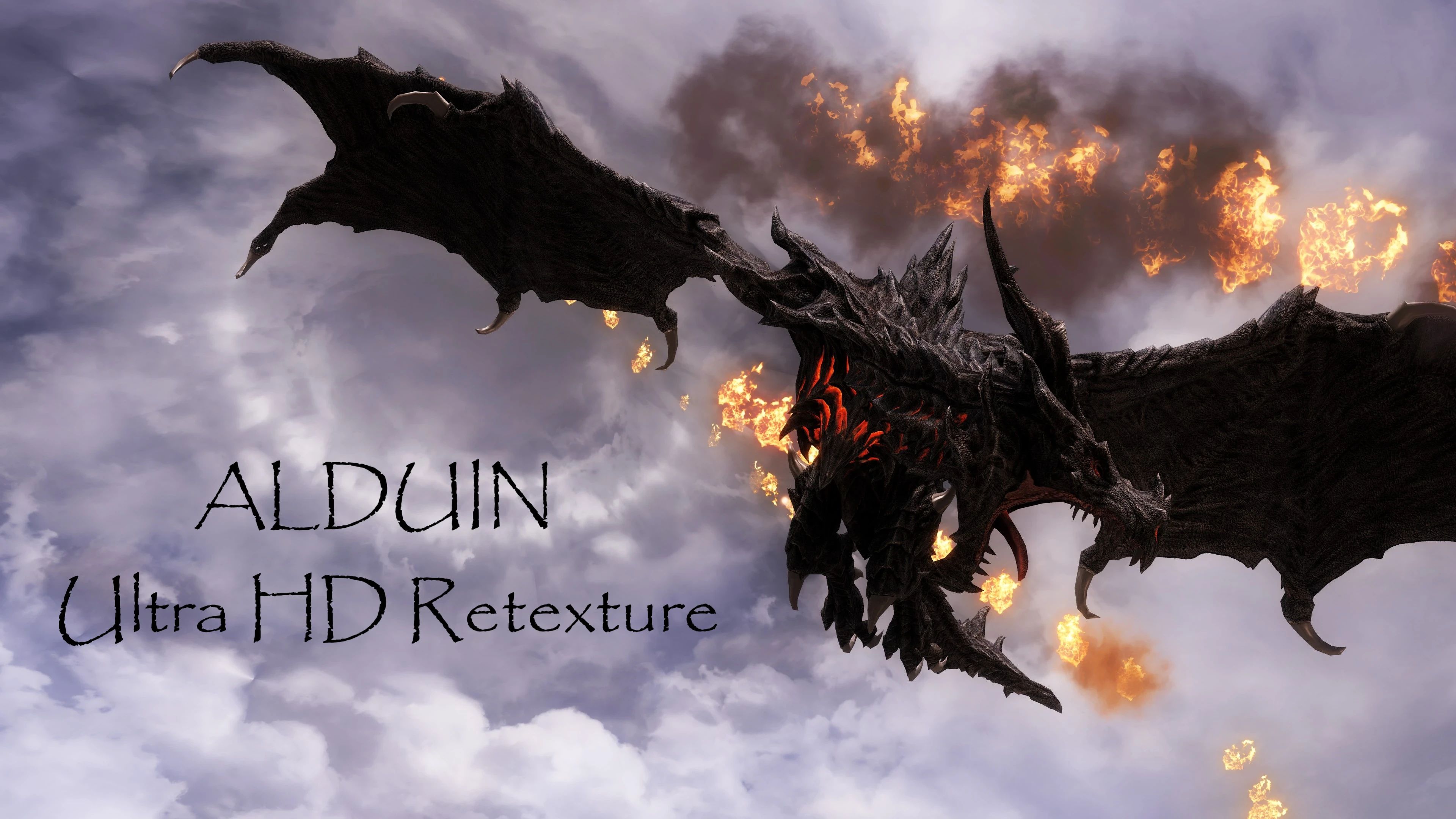Edmond's ALDUIN THE WORLD-EATER (Ultra HD - 4k 8k and 16k Dragon Retexture) mod for The Elder Scrolls V: Skyrim Special Edition