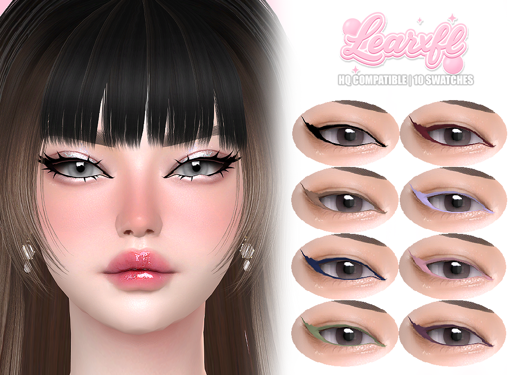 Learxfl Coco Flick Eyeliner mod for The Sims 4 