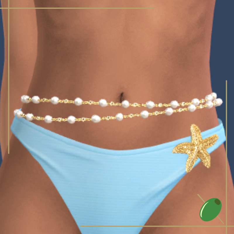 Sarah Pearl Waist Chain mod for The Sims 4 