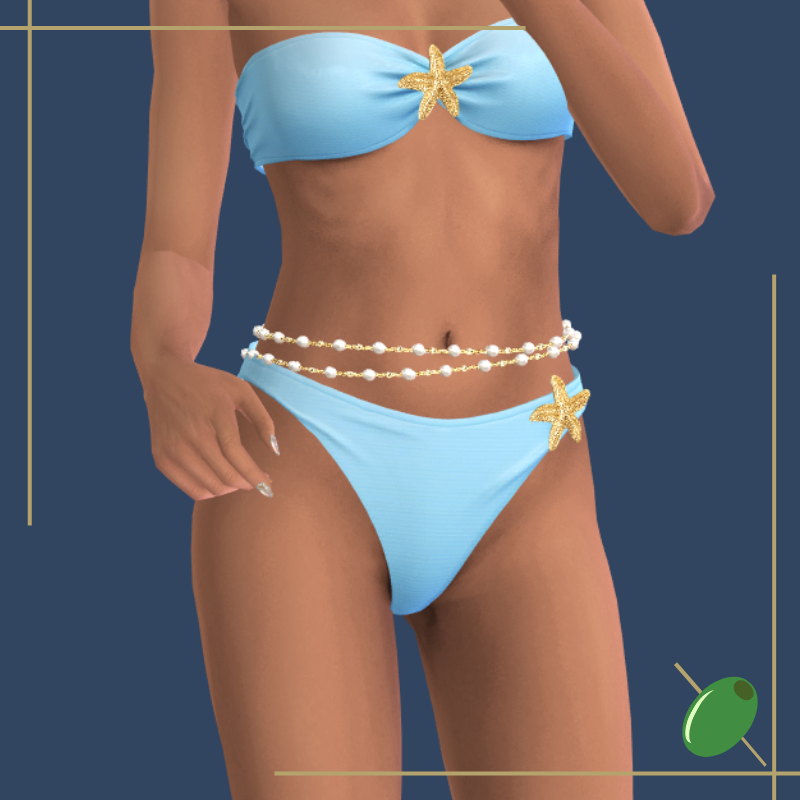 Sarah Pearl Waist Chain mod for The Sims 4 