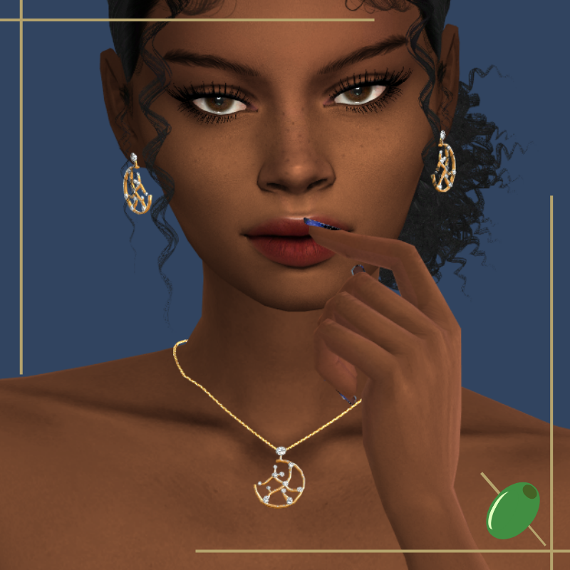 Constellation Earrings mod for The Sims 4 