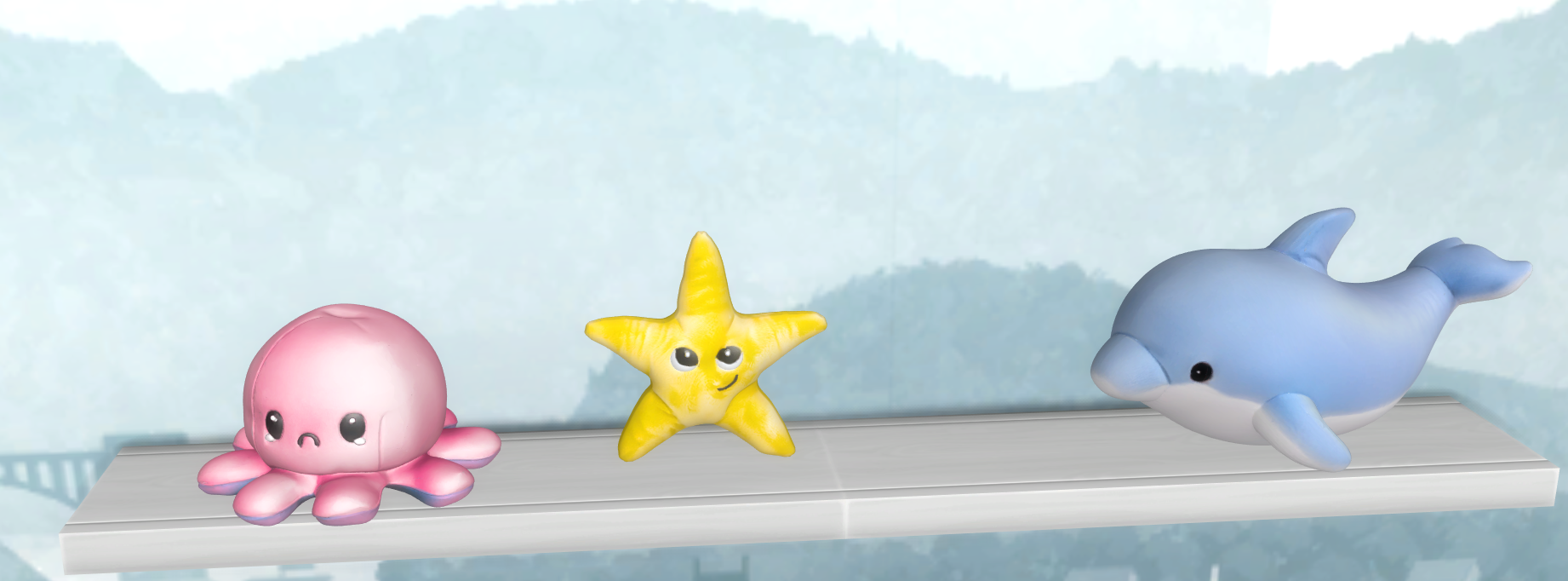 Sea Animals plush toys set mod for The Sims 4 