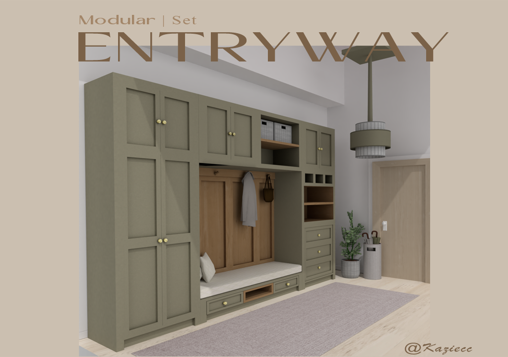 Kaziecc ~ Modular Entryway Set mod for The Sims 4 