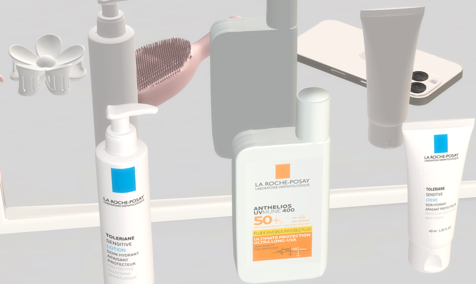 La roche posay cosmetics set mod for The Sims 4 