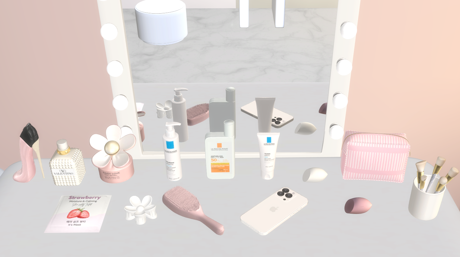 La roche posay cosmetics set mod for The Sims 4 