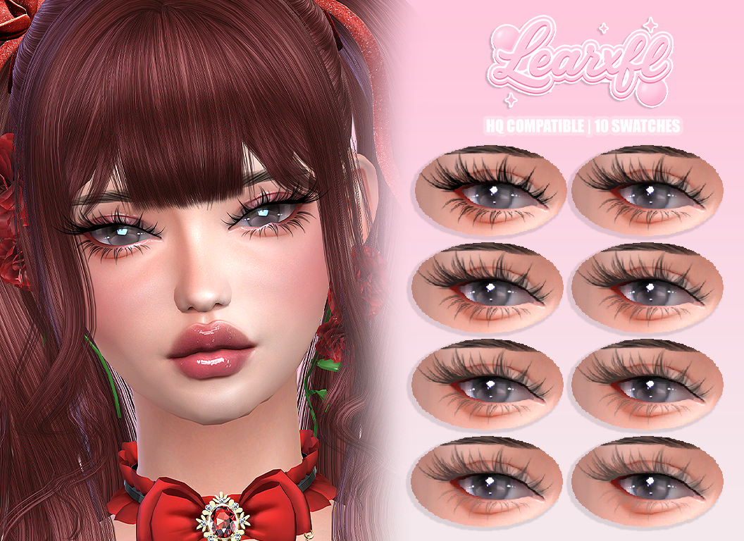 Learxfl Cafe Doll 3D Eyelashes mod for The Sims 4 