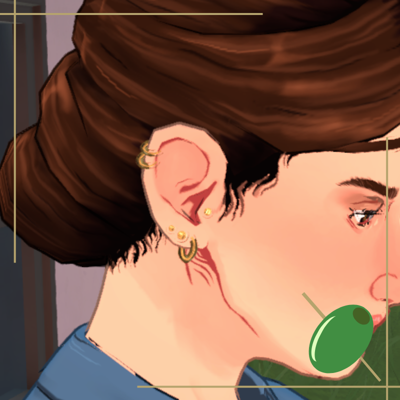 Lana Ear Piercings mod for Paralives