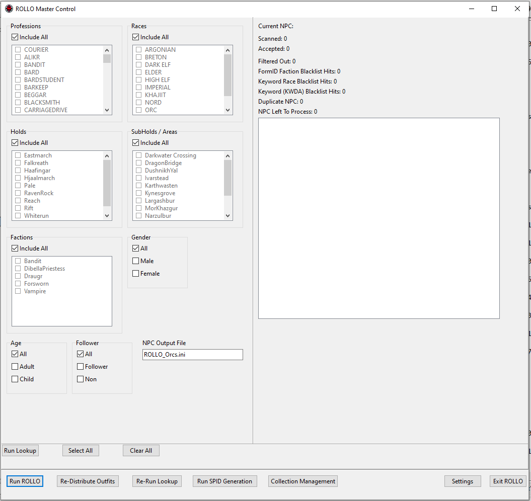 ROLLO v3 - Advanced Outfit Management System (With Auto SPID Generator) mod for The Elder Scrolls V: Skyrim Special Edition