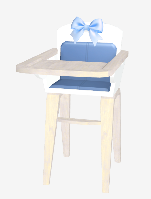Toddler bow high chair mod for The Sims 4 