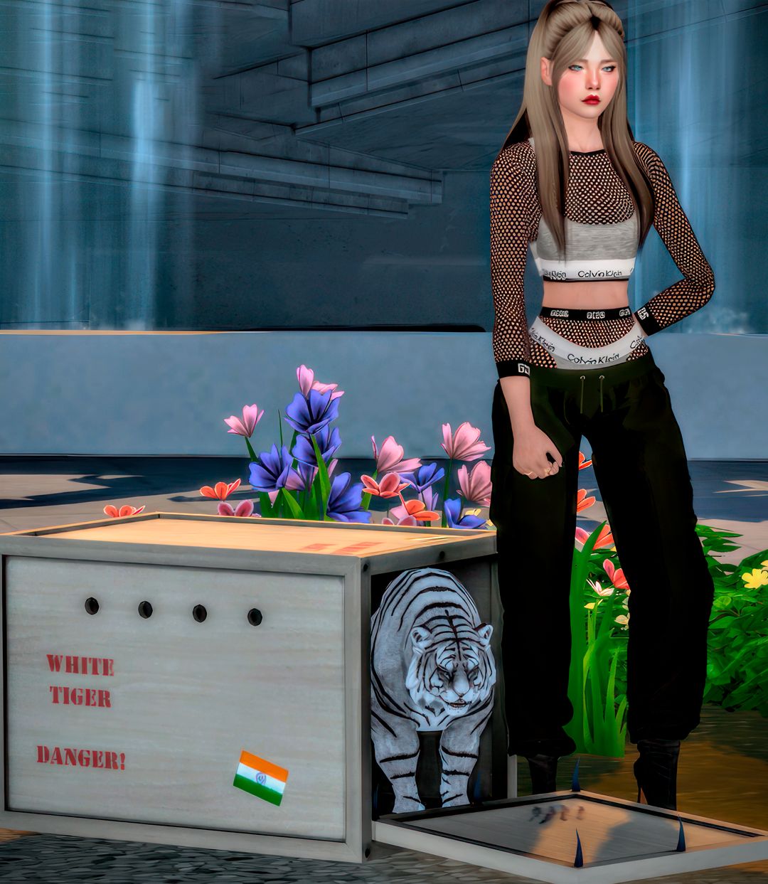 Danger! White Tiger  mod for The Sims 4 
