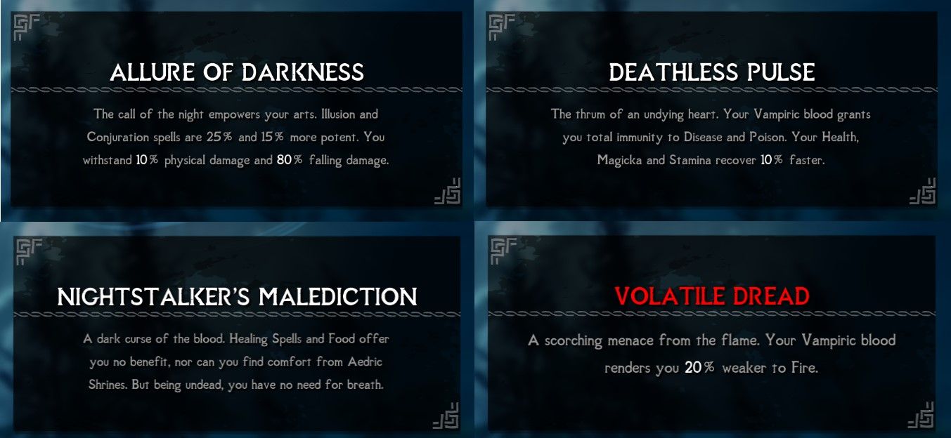Trinity of the Night - Vampire Overhaul mod for The Elder Scrolls V: Skyrim Special Edition