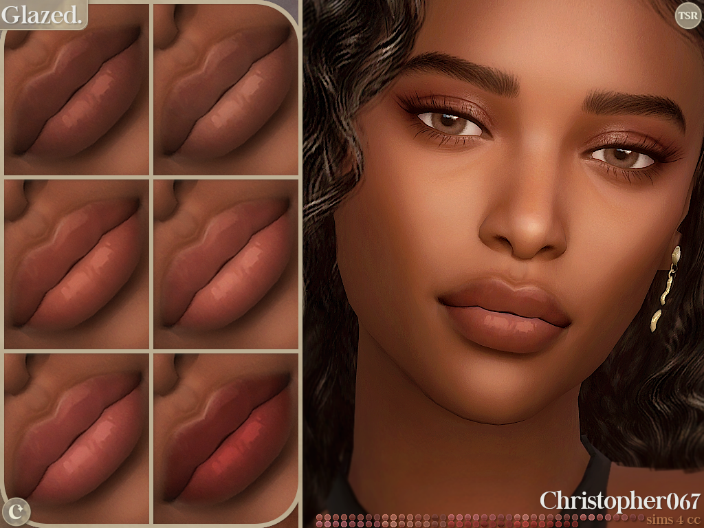 Glazed Lipstick - Ultra Glossy Contoured Lined Lip Gloss mod for The Sims 4 