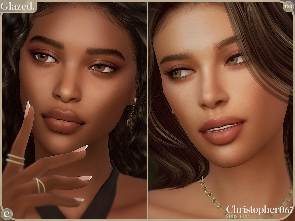 Glazed Lipstick - Ultra Glossy Contoured Lined Lip Gloss mod for The Sims 4 