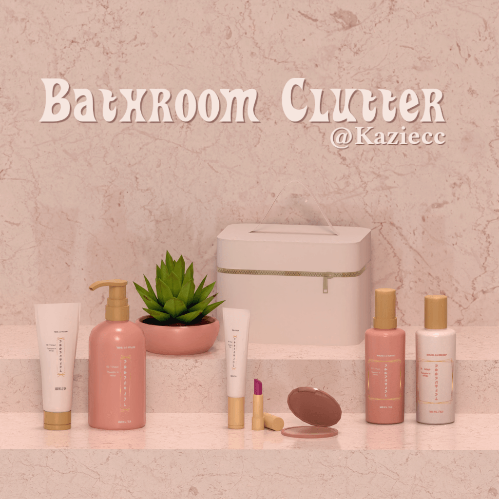 Luminous Beauty | Makeup & Skincare Bathroom Clutter | 6 Pieces mod for The Sims 4 