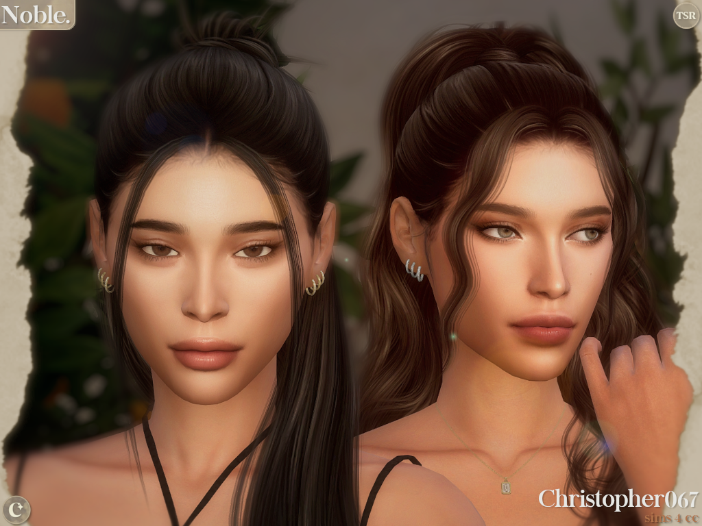 Noble Earrings - Diamond Hoop Earrings mod for The Sims 4 