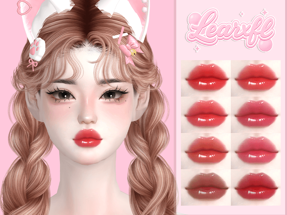 Learxfl Gloss Kiss Lipstick mod for The Sims 4 