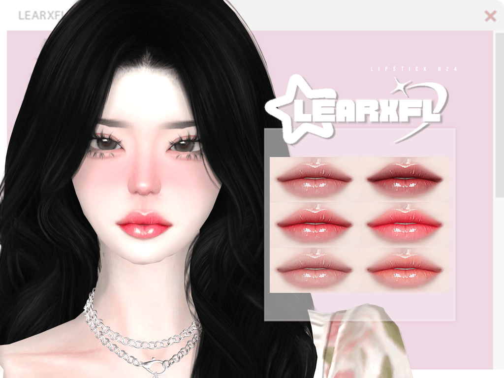 Learxfl Lipstick N24 mod for The Sims 4 