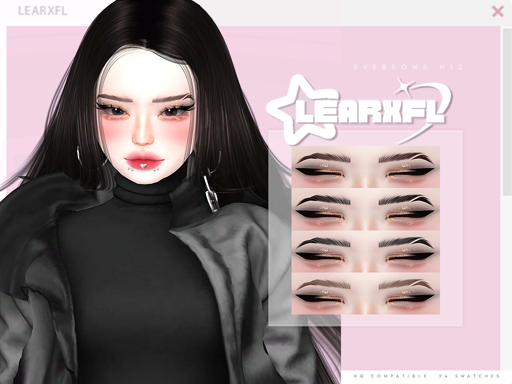Learxfl Eyebrows N12 mod for The Sims 4 