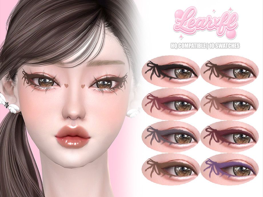 Learxfl Sugar Ribbon Eyeliner mod for The Sims 4 