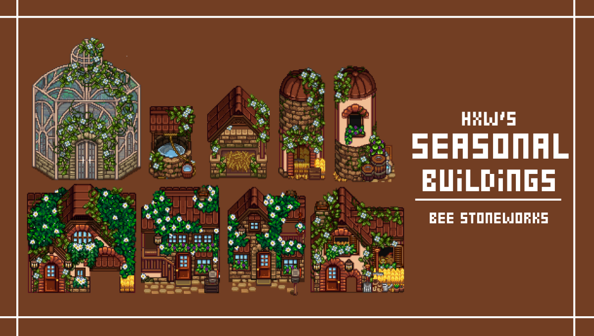 HxW Bee Stoneworks Farm Buildings mod for Stardew Valley