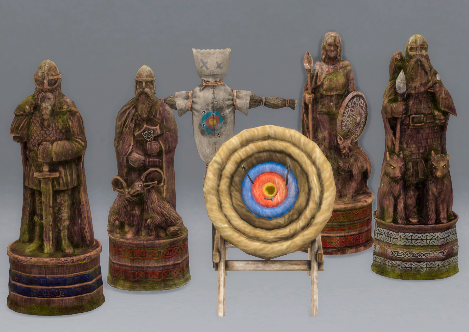 viking -statues and decorative (7 ITEMS) mod for The Sims 4 