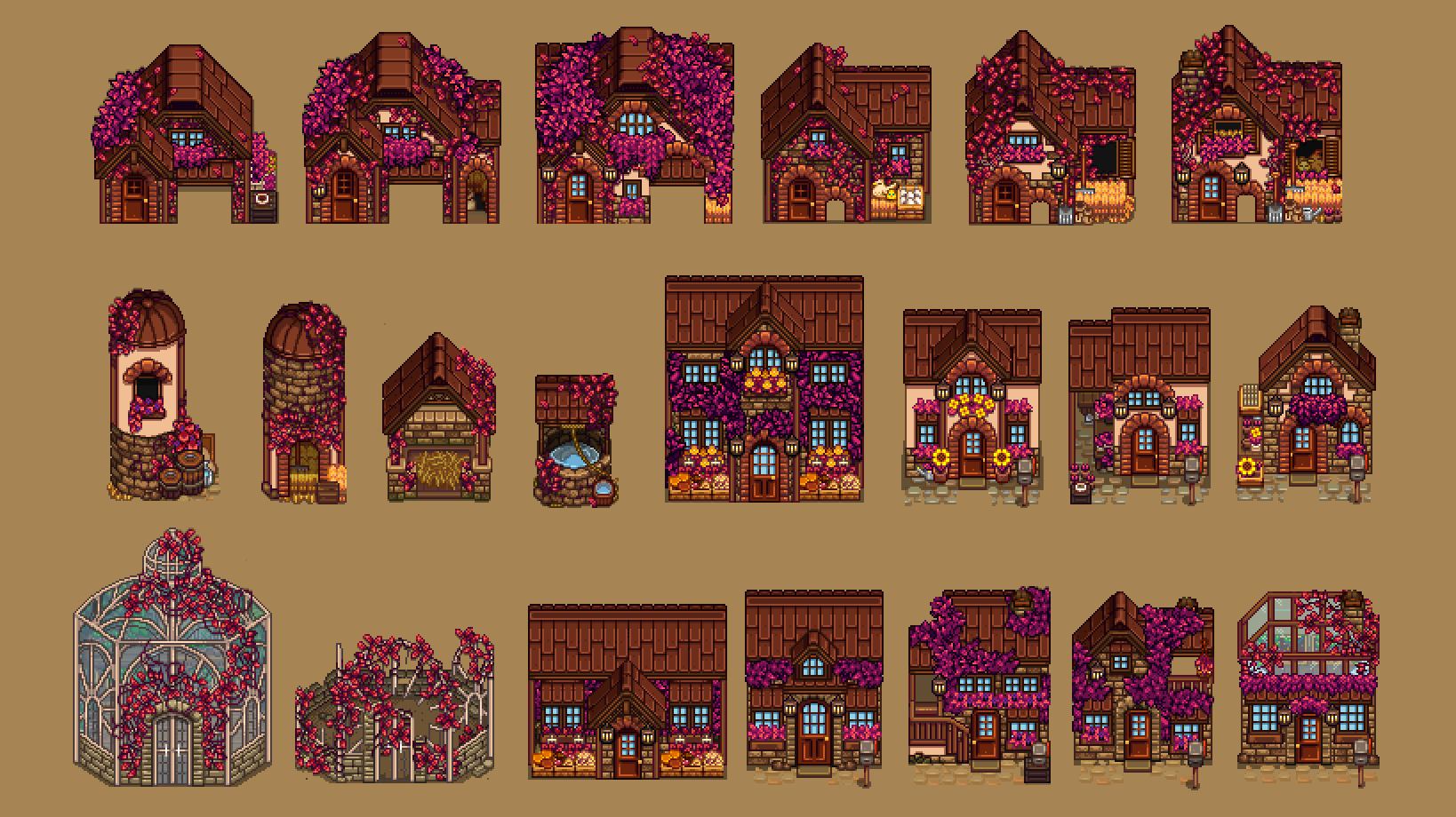 HxW Bee Stoneworks Farm Buildings mod for Stardew Valley