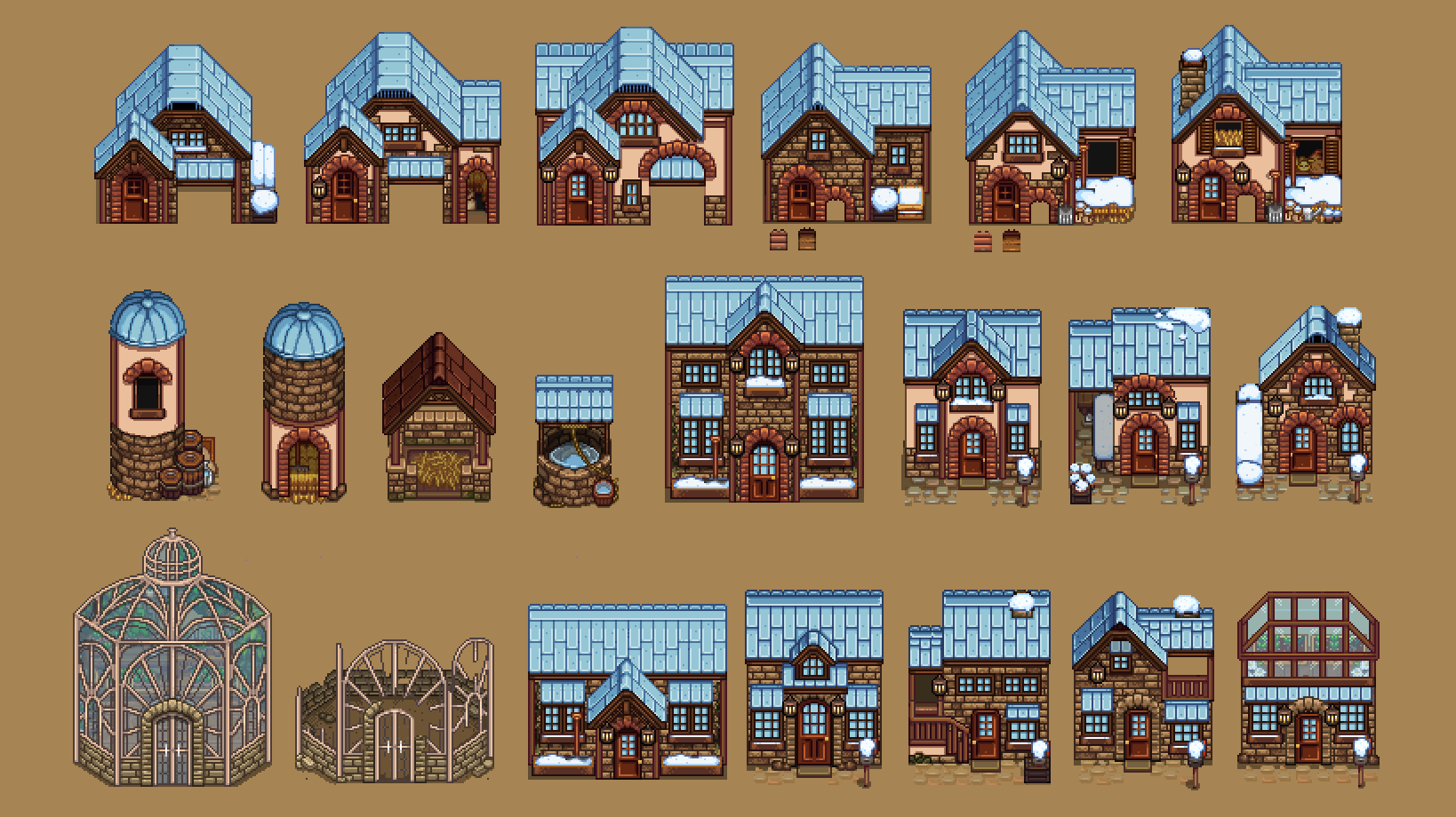 HxW Bee Stoneworks Farm Buildings mod for Stardew Valley